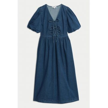 Rochie de denim cu decolteu in V