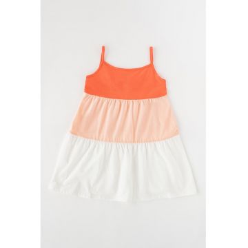 Rochie de plaja cu model colorblock