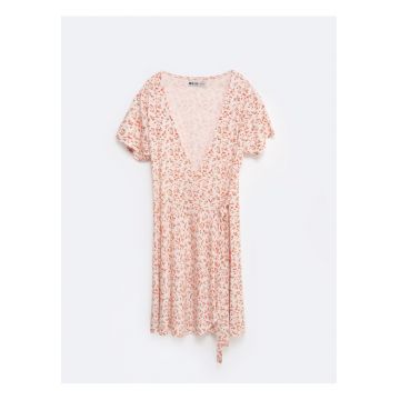 Rochie din modal cu imprimeu floral Rihatana - Roz