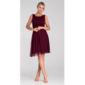 Rochie  eleganta - decolteu la spate - plasa - visinie -