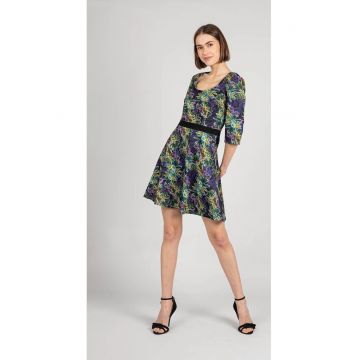 Rochie evazata cu imprimeu floral - 38