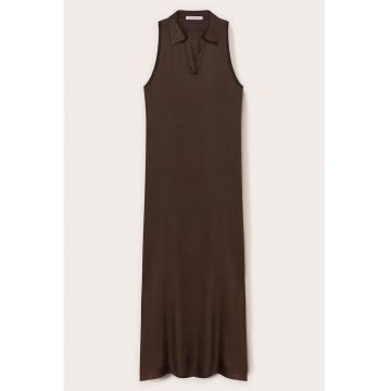 Rochie maxi cu guler