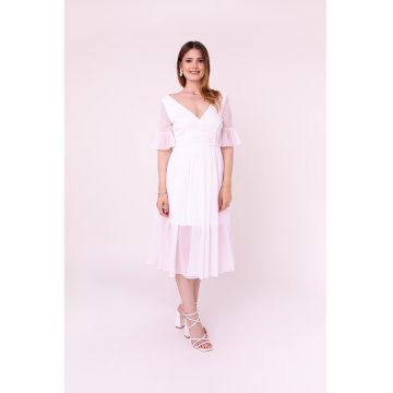 Rochie midi cu decolteu in V Promise