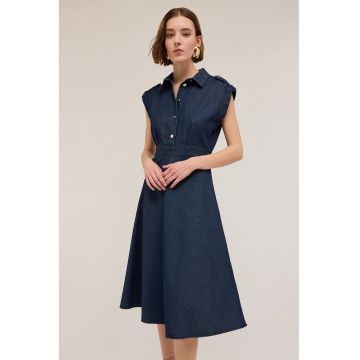 Rochie midi din denim