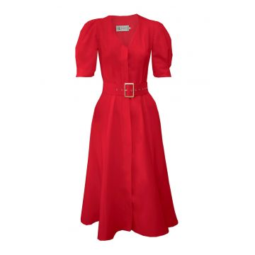 Rochie mini evazata cu maneci bufante Bell
