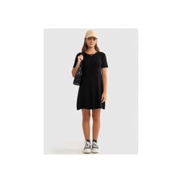 Rochie mini tip tricou Maxinara - Negru