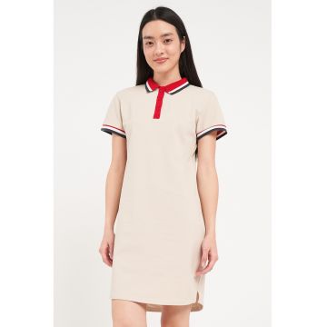 Rochie polo cu terminatii contrastante