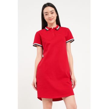 Rochie polo cu terminatii contrastante