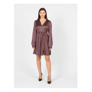 Rochie satinata cu decolteu in V