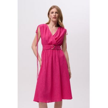 Rochie texturata din amestec de lyocell