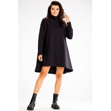 Scurta Rochie Maneca lunga - La baza gatului - Asimetric A609