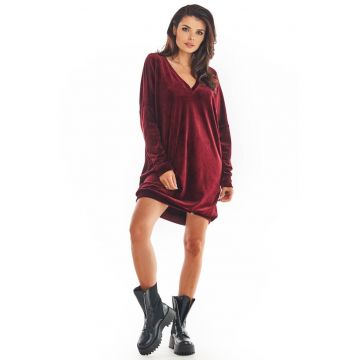 Scurta Rochie Maneca lunga - Poliseter - Casual A378