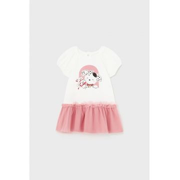 Set de rochie cu croiala in A si imprimeu si chiloti - 2 Piese