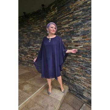 Rochie 064 voal bleumarine Viada
