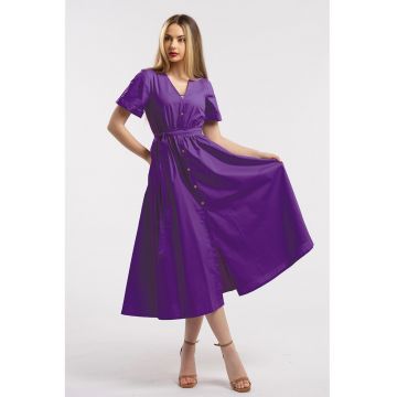 Rochie-camasa cu cordon in talie