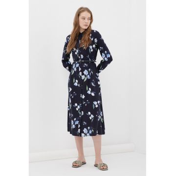 Rochie-camasa midi cu imprimeu floral