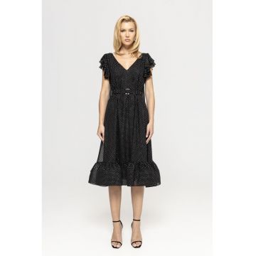 Rochie cu buline si decolteu in V