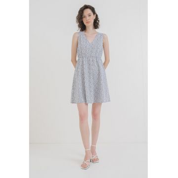 Rochie cu imprimeu si decolteu in V Sara