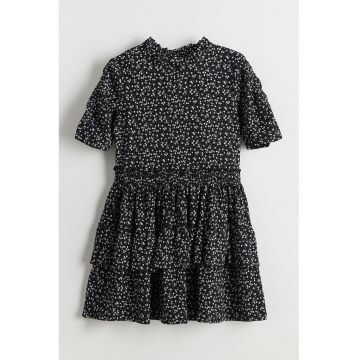 Rochie cu imprimeu si terminatie stratificata
