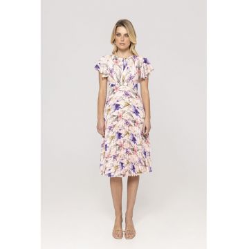 Rochie cu maneci butterfly si model floral