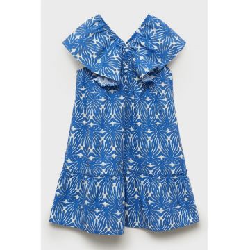 Rochie cu maneci cu volane si model