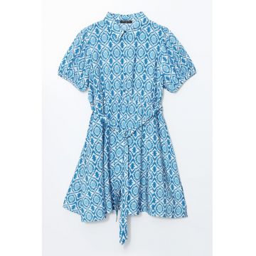 Rochie cu model si cordon in talie