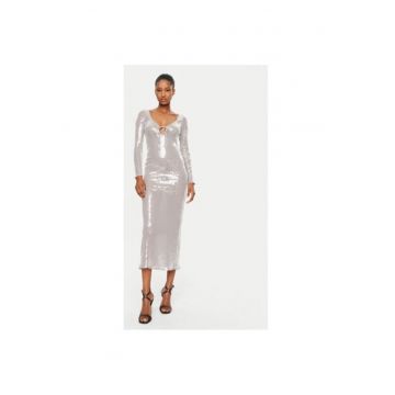 Rochie dama -  304921094 - Poliester - Argintiu