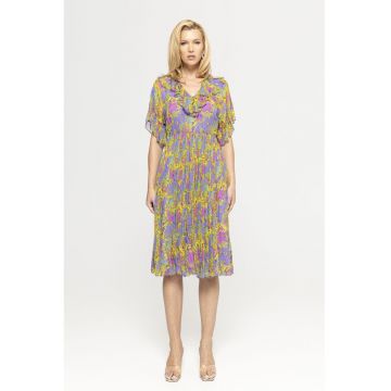 Rochie din matase cu imprimeu baroc
