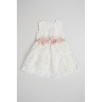 Rochie evazata cu aplicatii florale