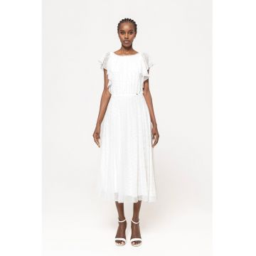 Rochie evazata cu maneci butterfly