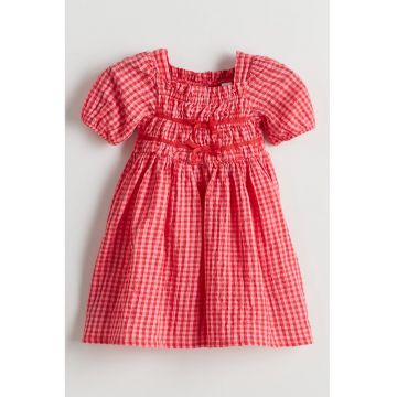 Rochie evazata cu model in carouri