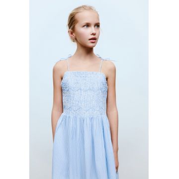 Rochie evazata cu segment elastic