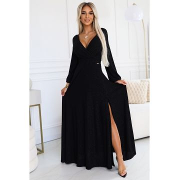 Rochie lunga cu crapatura pe picior -