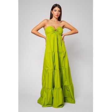 Rochie lunga cu model stratificat