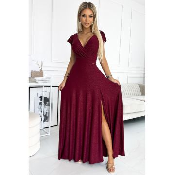 Rochie lunga maxi cu decolteu petrecut -