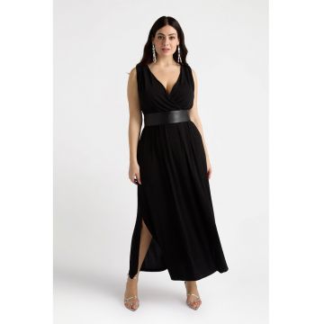 Rochie maxi cu slituri laterale