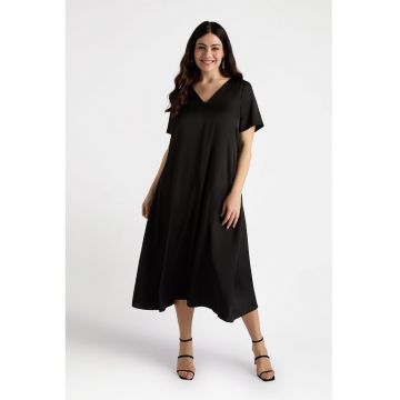 Rochie midi cu decolteu in V