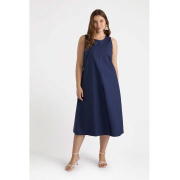 Rochie midi cu decolteu rotund
