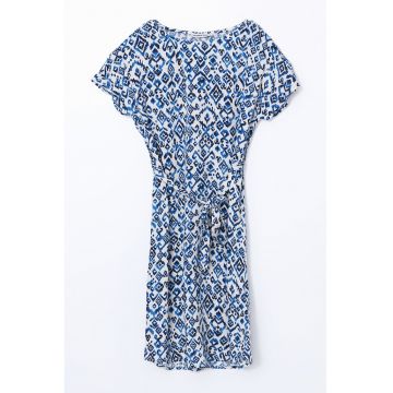 Rochie midi cu model geometric