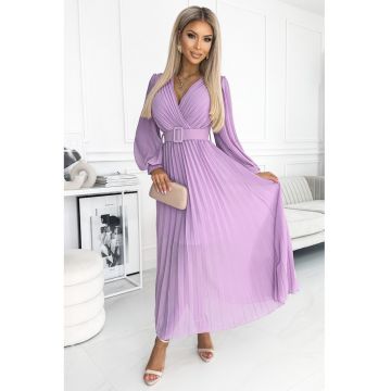 Rochie plisata cu curea in talie -