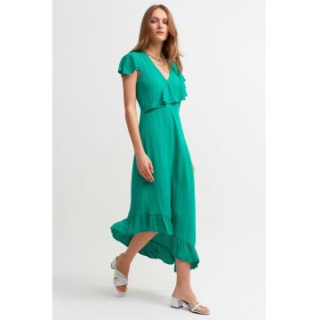 Rochie asimetrica cu decolteu in V