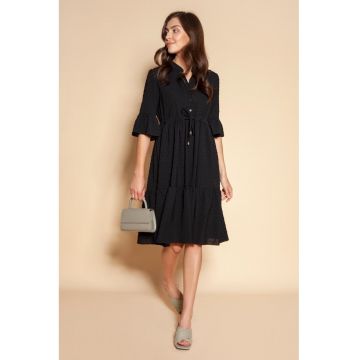 Rochie babydoll cu volane -