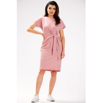Rochie casual din bumbac cu prindere frontală