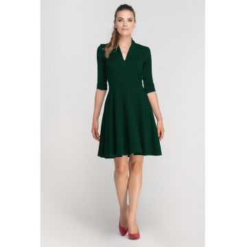 Rochie cu maneci 3/4 si croiala in A