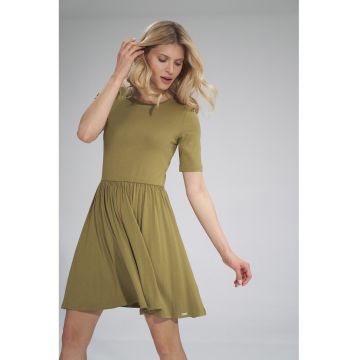 Rochie de vara -  M751 - maneca scurta - verde