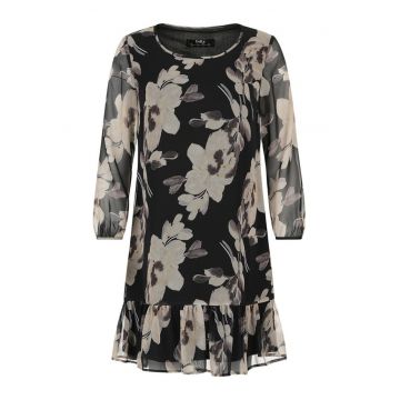 Rochie din chiffon cu imprimeu floral - XL