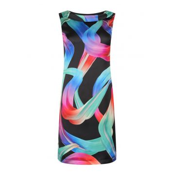 Rochie dreapta cu imprimeu abstract