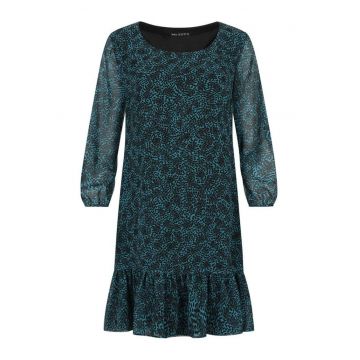 Rochie dreapta din chiffon cu animal print