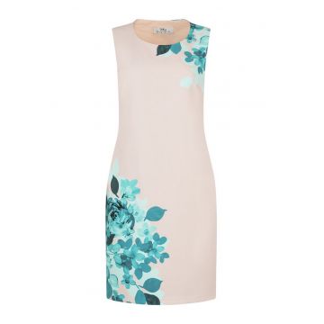 Rochie dreapta - fara maneci - cu imprimeu floral