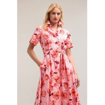 Rochie evazata cu design floral